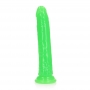 REALROCK SLIM REALISTIC DILDO WITH SUCTION CUP GLOW IN THE DARK 9 /22.5 CM