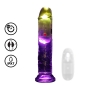 VIBRADOR CON LED Y MANDO A DISTANCIA LED VIBRATING STRAIGHT COCK 7"/ 18 CM REALROCK
