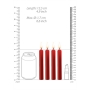 CONJUNTO DE 4 VELAS ROJAS TEASING WAX CANDLES OUCH!