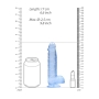 DILDO REALISTA CON TESTICULOS CRYSTAL CLEAR 6 /15 CM AZUL REALROCK