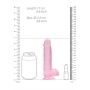 DILDO REALISTA COM TESTÍCULOS CRYSTAL CLEAR 6 /15 CM ROSA REALROCK