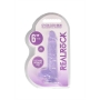 GODE RÉALISTE AVEC TESTICULES CRYSTAL CLEAR 6 /15 CM VIOLET REALROCK