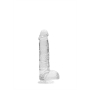 REALROCK REALISTIC DILDO WITH BALLS 6 /15 CM TRANSPARENT