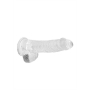 GODE RÉALISTE AVEC TESTICULES CRYSTAL CLEAR 6 /15 CM TRANSPARENT REALROCK