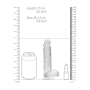 GODE RÉALISTE AVEC TESTICULES CRYSTAL CLEAR 6 /15 CM TRANSPARENT REALROCK
