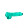 DILDO REALISTA CON TESTICULOS CRYSTAL CLEAR 6 /15 CM VERDE REALROCK