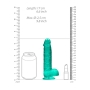 DILDO REALISTA COM TESTÍCULOS CRYSTAL CLEAR 6 /15 CM VERDE REALROCK