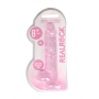 DILDO REALISTA CON TESTICULOS CRYSTAL CLEAR 8 /21 CM ROSA REALROCK