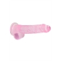 DILDO REALISTA CON TESTICULOS CRYSTAL CLEAR 8 /21 CM ROSA REALROCK