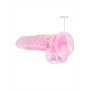 DILDO REALISTA CON TESTICULOS CRYSTAL CLEAR 8 /21 CM ROSA REALROCK