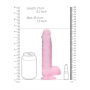 DILDO REALISTA CON TESTICULOS CRYSTAL CLEAR 8 /21 CM ROSA REALROCK