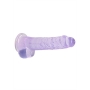 DILDO REALISTA CON TESTICULOS CRYSTAL CLEAR 8 /21CM MORADO REALROCK