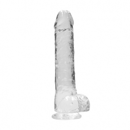 REALROCK REALISTIC DILDO WITH BALLS 9 /23CM TRANSPARENT