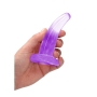 DILDO NON-REALISTIC CRYSTAL CLEAR 5 /11,5 CM MORADO REALROCK