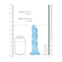DILDO NON-REALISTIC CRYSTAL CLEAR 7 /17 CM AZUL REALROCK