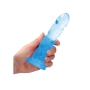 REALROCK CRYSTAL CLEAR NON-REALISTIC DILDO WITH SUCTION CUP 7 /17 CM BLUE