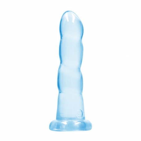 DILDO NON-REALISTIC CRYSTAL CLEAR 7 /17 CM AZUL REALROCK