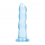 DILDO NON-REALISTIC CRYSTAL CLEAR 7 /17 CM AZUL REALROCK