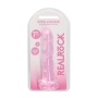 REALROCK CRYSTAL CLEAR NON-REALISTIC DILDO WITH SUCTION CUP 7 /17 CM PINK 