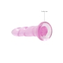 REALROCK CRYSTAL CLEAR NON-REALISTIC DILDO WITH SUCTION CUP 7 /17 CM PINK 