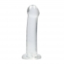 REALROCK NON-REALISTIC DILDO WITH SUCTION CUP 7 / 17 CM TRANSPARENT 