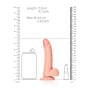 DILDO REALISTA COM TESTÍCULOS CURVED 6 /15.5 CM FLESH REALROCK