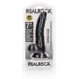 DILDO REALISTA COM TESTÍCULOS CURVED 7 /18CM PRETO REALROCK