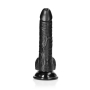 DILDO REALISTA CON TESTICULOS CURVED 7 /18CM NEGRO REALROCK