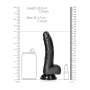 GODE RÉALISTE AVEC TESTICULES CURVED 7 /18CM NOIR REALROCK