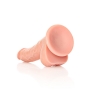 REALROCK CURVED REALISTIC DILDO WITH BALLS AND SUCTION CUP 7 /18CM FLESH