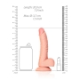 REALROCK CURVED REALISTIC DILDO WITH BALLS AND SUCTION CUP 7 /18CM FLESH