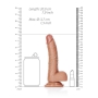 DILDO REALISTA CON TESTICULOS CURVED 7 /18CM REALROCK