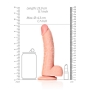 GODE RÉALISTE AVEC TESTICULES CURVED 8 /20.5 CM FLESH REALROCK