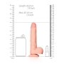 REALROCK STRAIGHT REALISTIC DILDO WITH BALLS AND SUCTION CUP 7 /18 CM FLESH