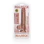 GODE RÉALISTE AVEC TESTICULES STRAIGHT 7 /18 CM REALROCK