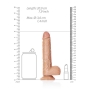 GODE RÉALISTE AVEC TESTICULES STRAIGHT 7 /18 CM REALROCK