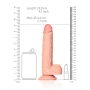 DILDO REALISTA CON TESTICULOS STRAIGHT 8 /20.5 CM FLESH REALROCK