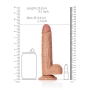 GODE RÉALISTE AVEC TESTICULES STRAIGHT 8 /20.5 CM REALROCK