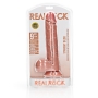 DILDO REALISTA CON TESTICULOS STRAIGHT 9 /23 CM FLESH REALROCK