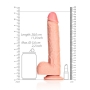 DILDO REALISTA CON TESTICULOS STRAIGHT 9 /23 CM REALROCK