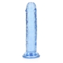 GODE STRAIGHT REALISTIC CRYSTAL CLEAR 6 /14.5 CM BLEU REALROCK