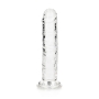DILDO STRAIGHT REALISTIC CRYSTAL CLEAR 6 /14.5 CM TRANSPARENTE REALROCK