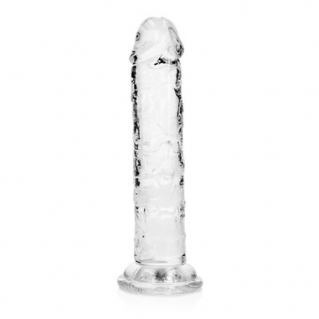 DILDO STRAIGHT REALISTIC CRYSTAL CLEAR 6 /14.5 CM TRANSPARENTE REALROCK