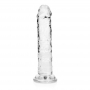 DILDO STRAIGHT REALISTIC CRYSTAL CLEAR 6 /14.5 CM TRANSPARENTE REALROCK