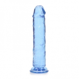 DILDO STRAIGHT REALISTIC CRYSTAL CLEAR 7 /18 CM AZUL REALROCK
