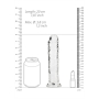 GODE STRAIGHT REALISTIC CRYSTAL CLEAR 7 /18 CM TRANSPARENT REALROCK