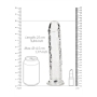 REALROCK STRAIGHT REALISTIC DILDO WITH SUCTION CUP 9 /23 CM TRANSPARENT