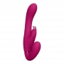 VIVE SUKI VIBRATING STRAPLESS STRAP-ON RABBIT PINK
