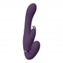 VIVE SUKI VIBRATING STRAPLESS STRAP-ON RABBIT PURPLE