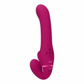 VIVE AI DUAL VIBRATING AIR WAVE TICKLER STRAPLESS STRAPON